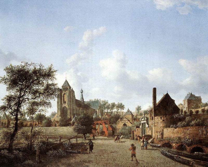 HEYDEN, Jan van der View of Delft sg France oil painting art